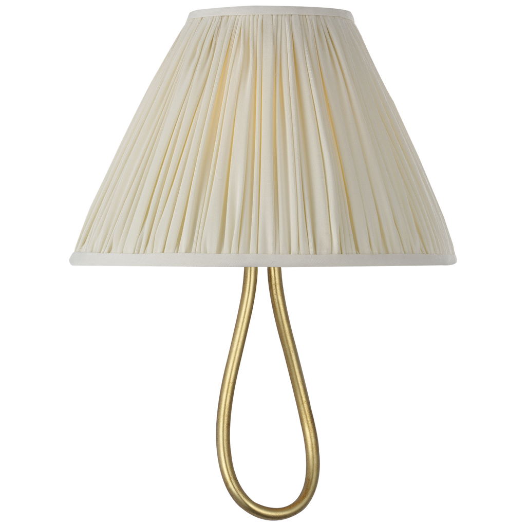 Jeanne 10" Single Sconce | Gild | Silk Pleated Shade