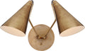 Clemente Double Sconce | Hand-Rubbed Antique Brass