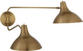 Charlton Medium Double Wall Light | Hand-Rubbed Antique Brass