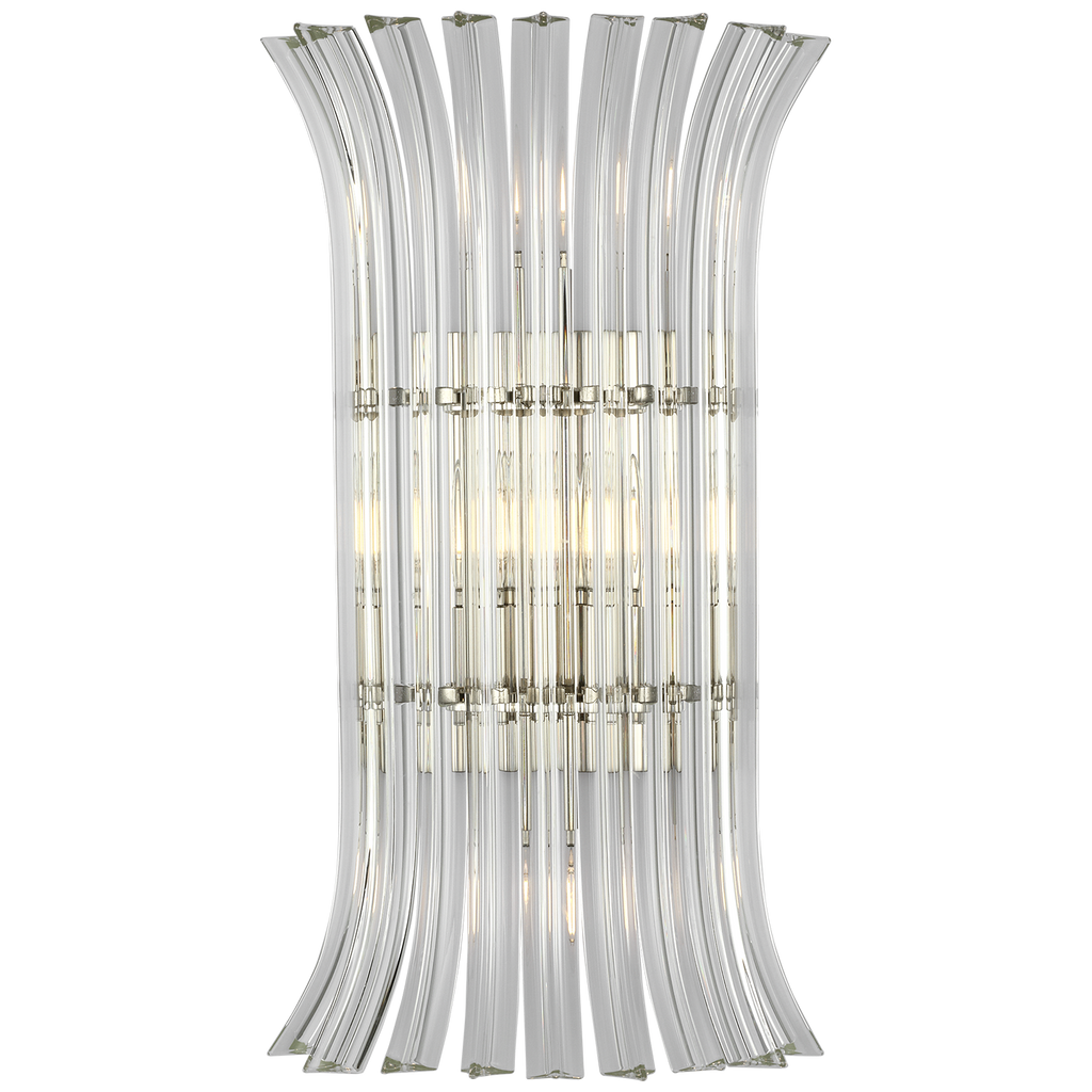 Rhine 21" Sconce | Polished Nickel | Crystal