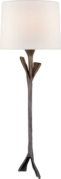 Fliana Tail Sconce | Aged Iron | Linen Shade