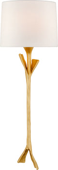 Fliana Tail Sconce | Gild | Linen Shade