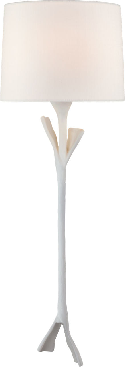 Fliana Tail Sconce | Plaster White | Linen Shade
