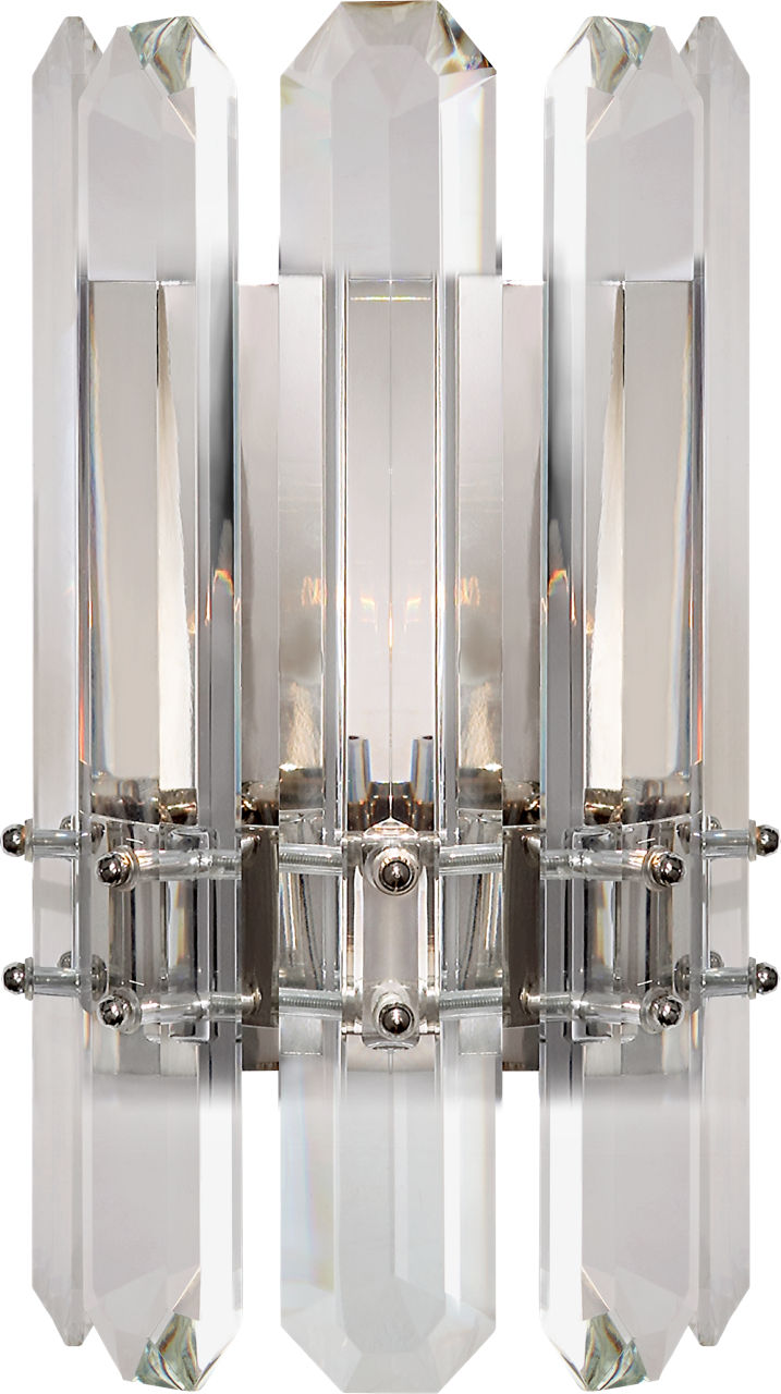 Bonnington Wall Sconce | Polished Nickel | Crystal