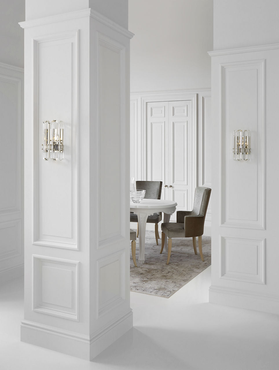 Bonnington Wall Sconce | Polished Nickel | Crystal