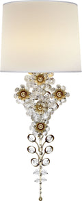 Claret Tail Sconce | Gild | Linen Shade