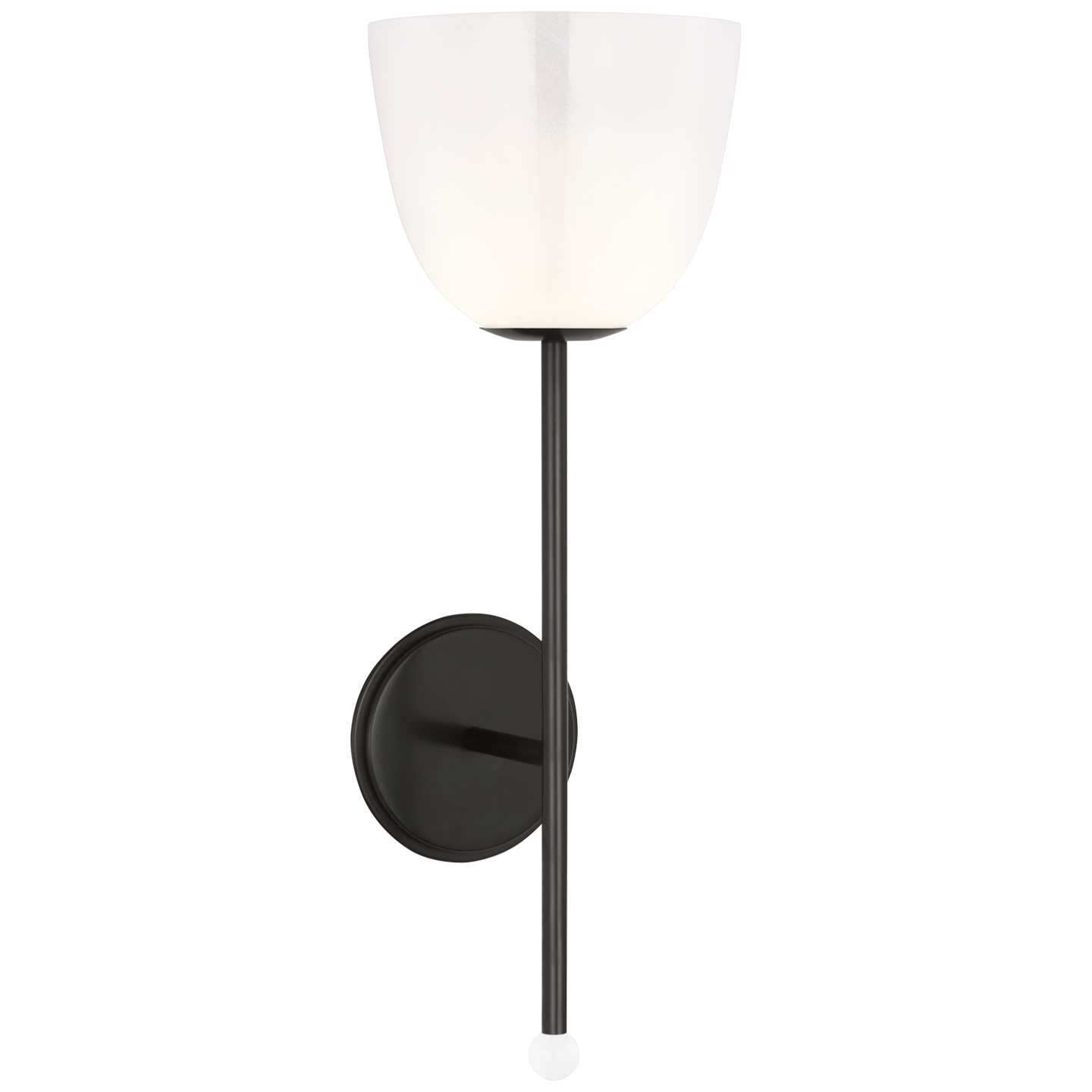 Brisa 20" Torch Sconce | Bronze | White Strie Glass Shade