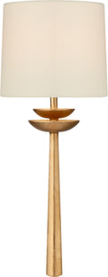 Beaumont Medium Tail Sconce | Gild | Linen Shade