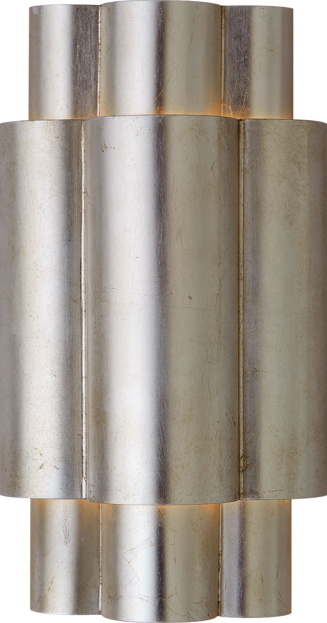 Arabelle Medium Sconce | Burnished Silver Leaf