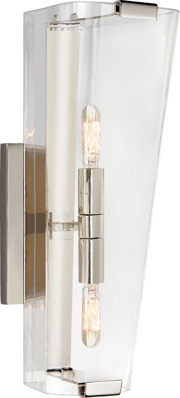 Alpine Single Sconce | Polished Nickel | Clear Glass