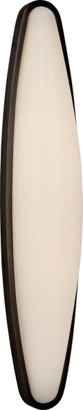 Ezra Large Bath Sconce | Bronze | White Glass