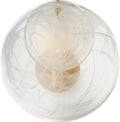 Loire Small Sconce | Gild | White Strie Glass