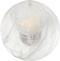 Loire Small Sconce | Polished Nickel | White Strie Glass