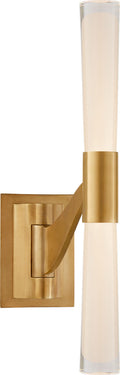 Brenta Single Articulating Sconce | Hand-Rubbed Antique Brass | White Glass