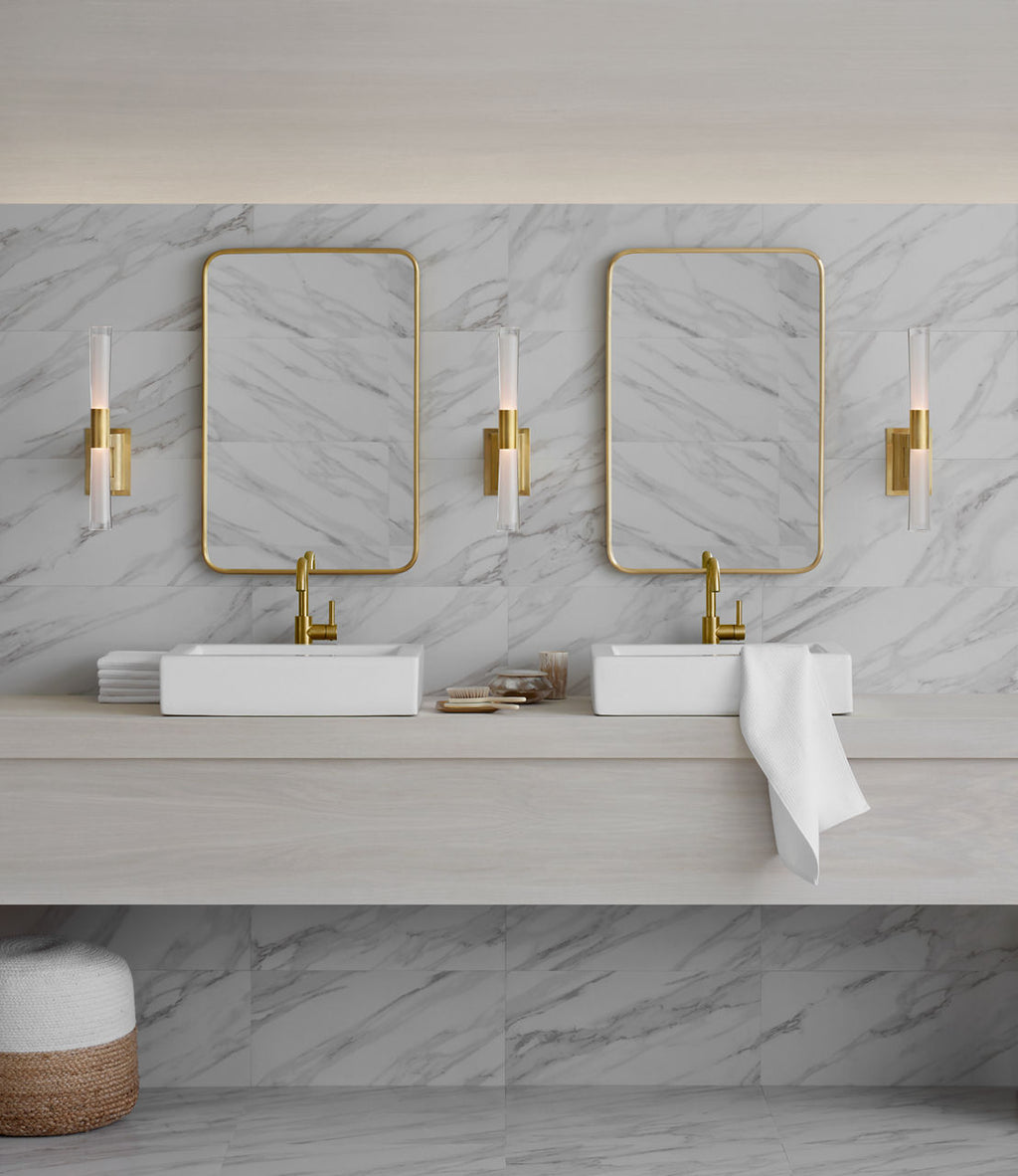 Brenta Single Articulating Sconce | Hand-Rubbed Antique Brass | White Glass
