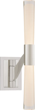 Brenta Single Articulating Sconce | Polished Nickel | White Glass