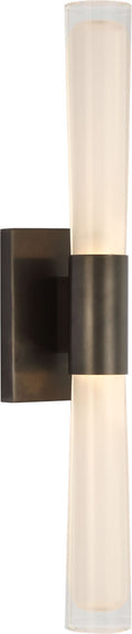 Brenta Single Sconce | Bronze | White Glass