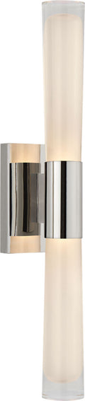 Brenta Single Sconce | Polished Nickel | White Glass