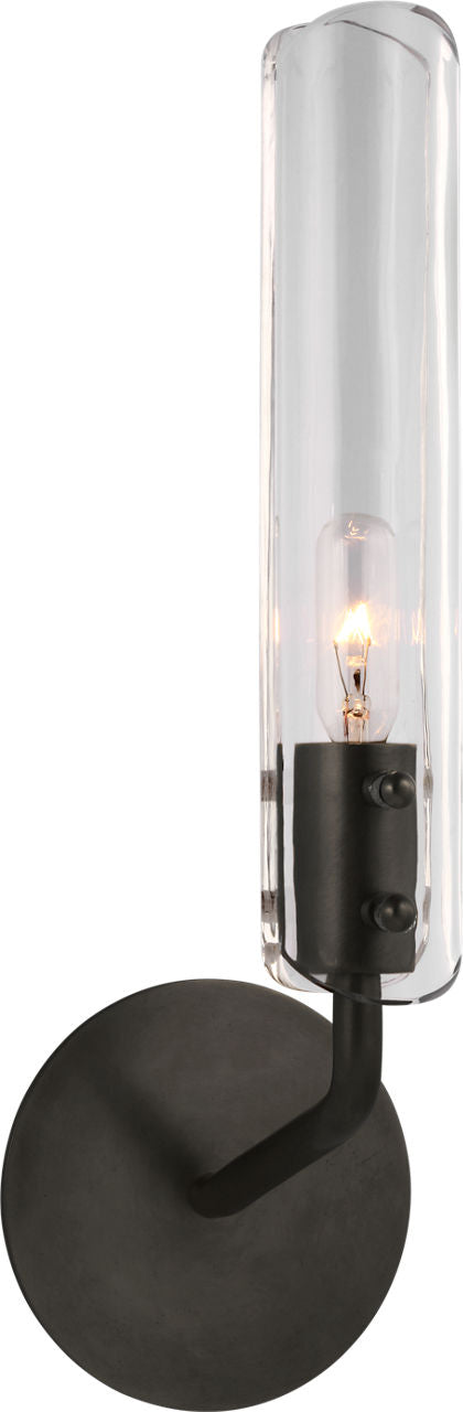 Casoria 14" Single Sconce | Bronze | Clear Glass