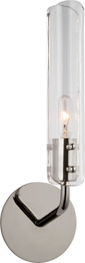 Casoria 14" Single Sconce | Polished Nickel | Clear Glass