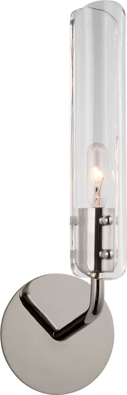 Casoria 14" Single Sconce | Polished Nickel | Clear Glass