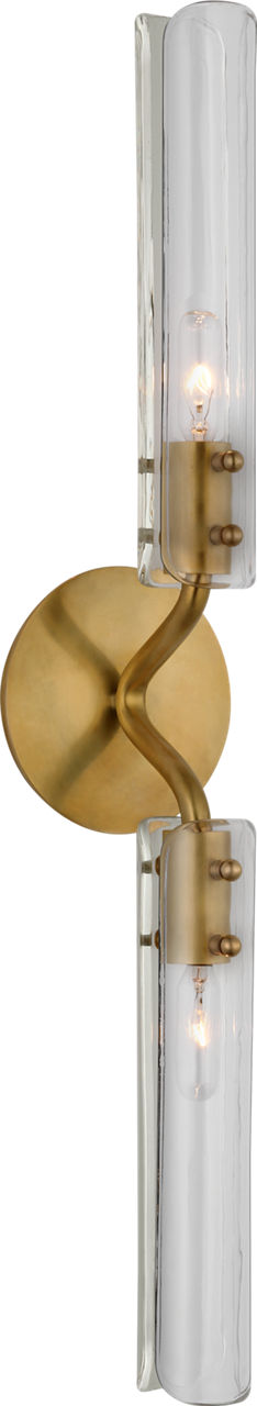 Casoria 23" Linear Sconce | Hand-Rubbed Antique Brass | Clear Glass