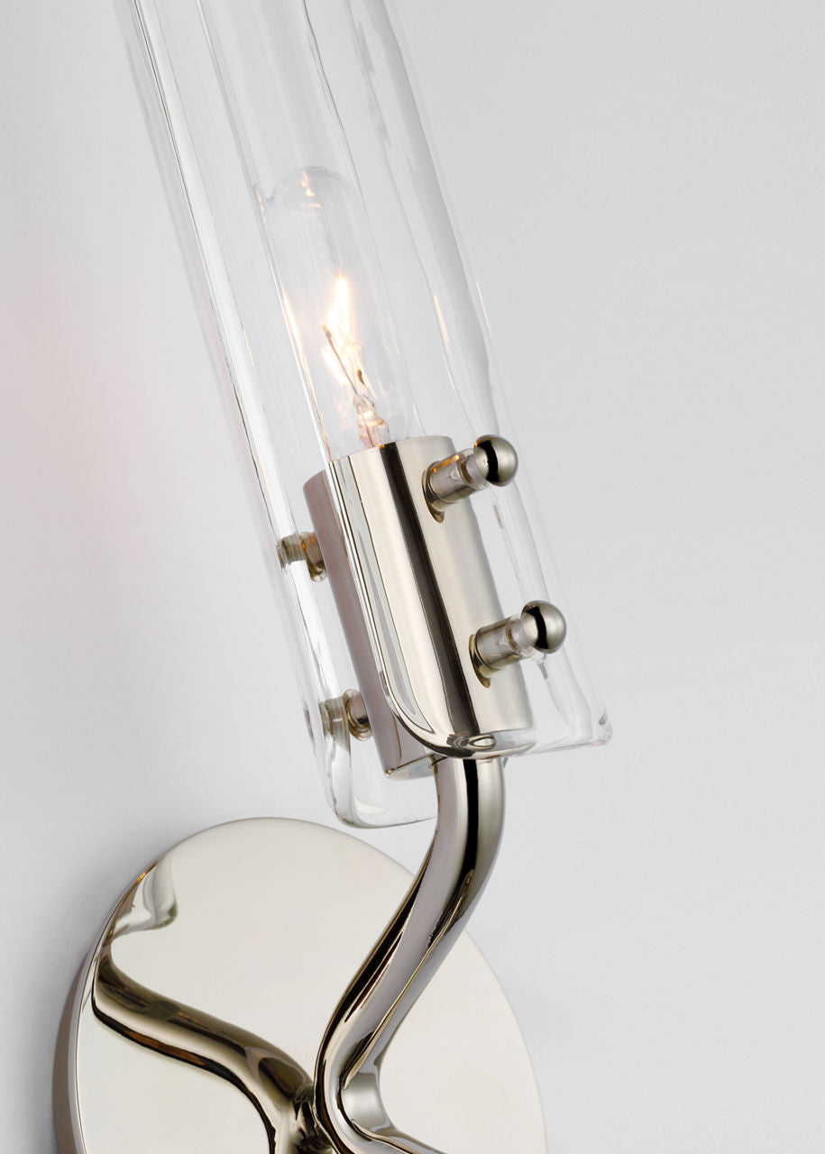 Casoria 23" Linear Sconce | Polished Nickel | Clear Glass