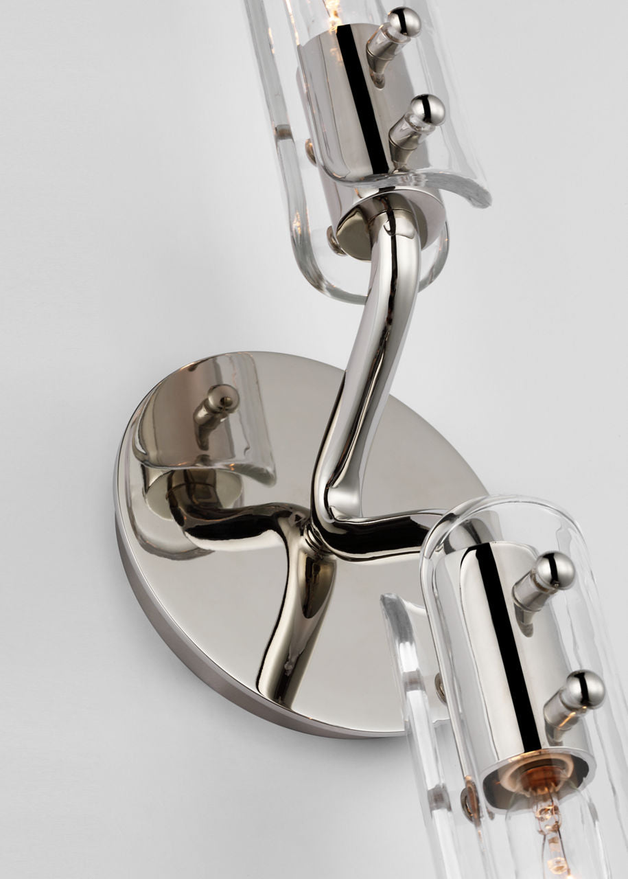 Casoria 23" Linear Sconce | Polished Nickel | Clear Glass