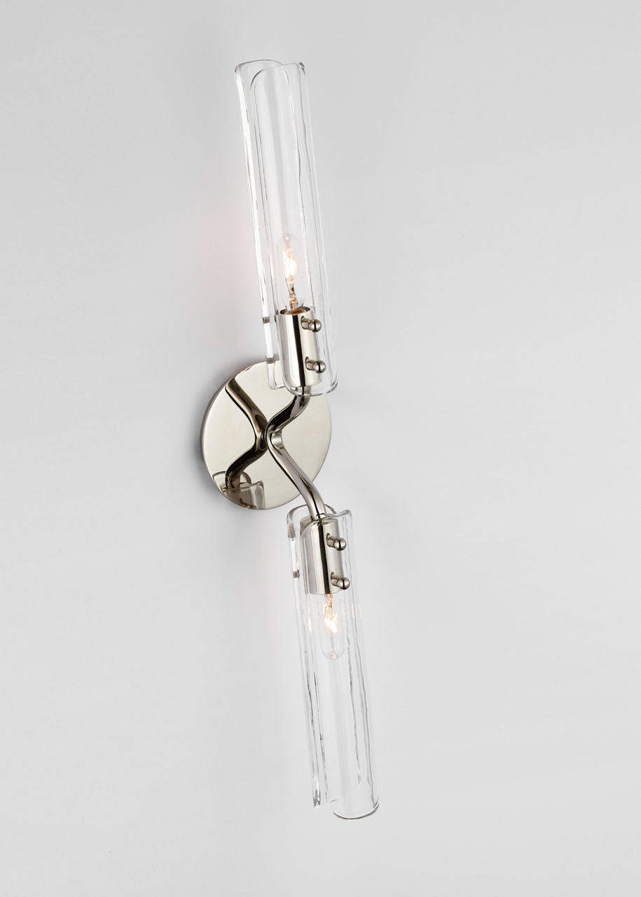 Casoria 23" Linear Sconce | Polished Nickel | Clear Glass