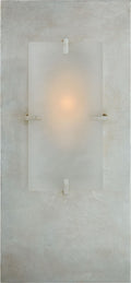Dominica Rectangle Sconce | Burnished Silver Leaf and Alabaster