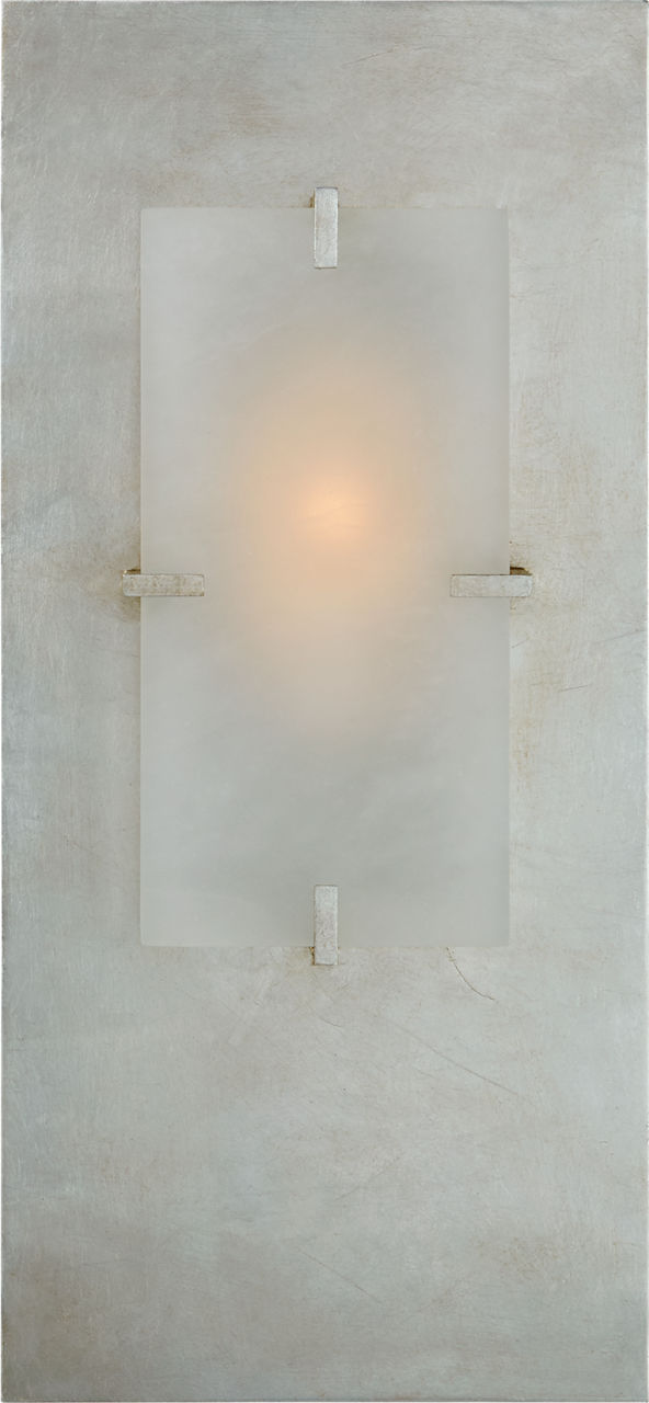 Dominica Rectangle Sconce | Burnished Silver Leaf and Alabaster