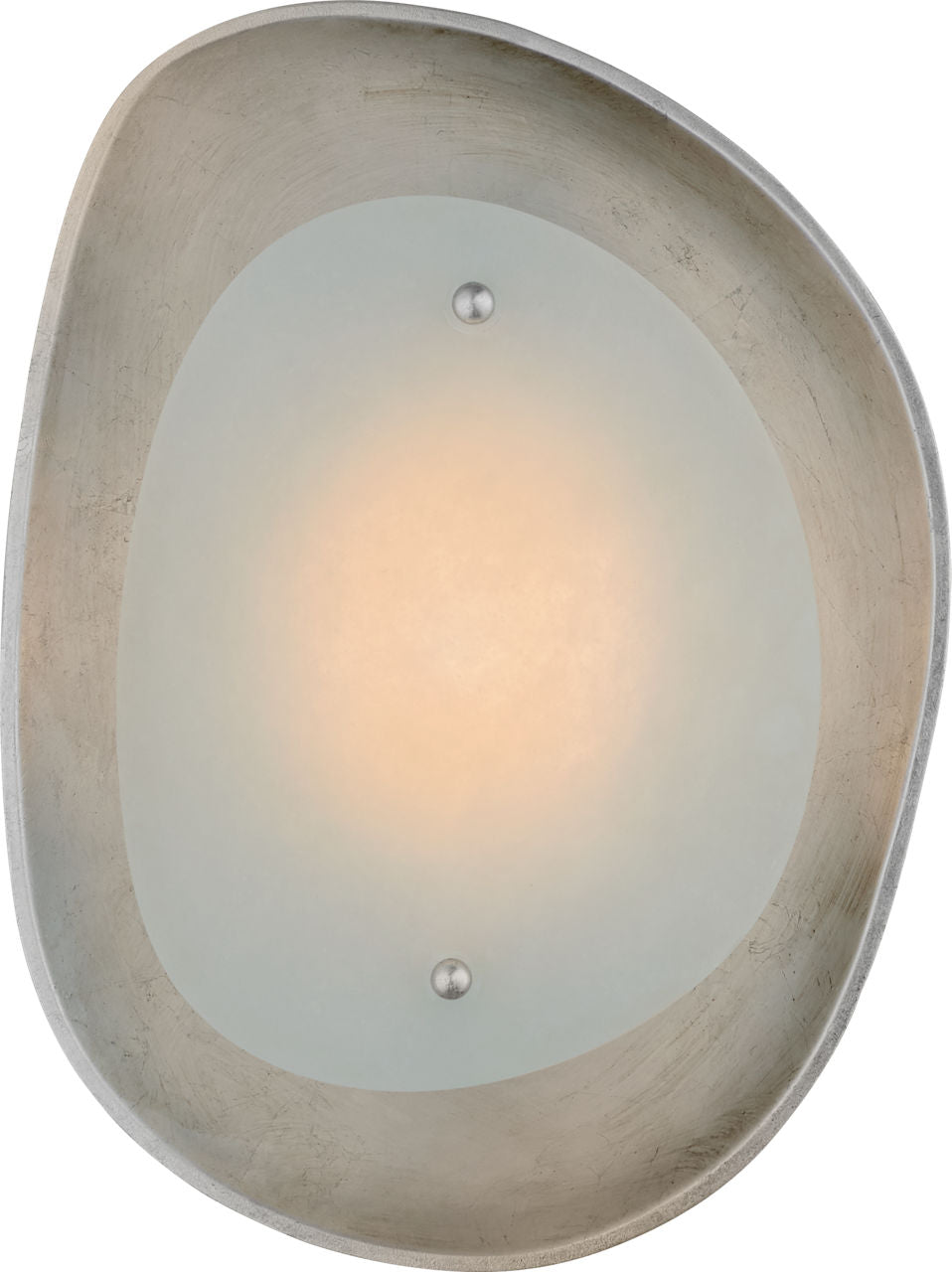 Samos Small Sculpted Sconce | Burnished Silver Leaf | Alabaster