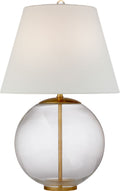 Morton Table Lamp | Clear Glass | Linen Shade