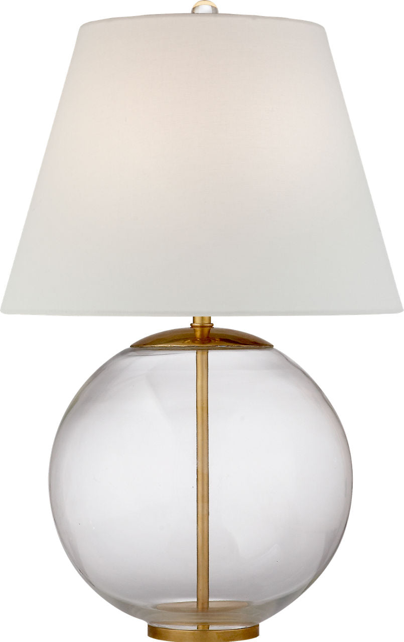 Morton Table Lamp | Clear Glass | Linen Shade