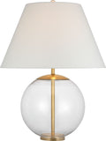 Morton Large Table Lamp | Clear Glass | Linen Shade