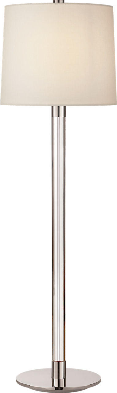 Riga Buffet Lamp | Crystal and Polished Nickel | Linen Shade