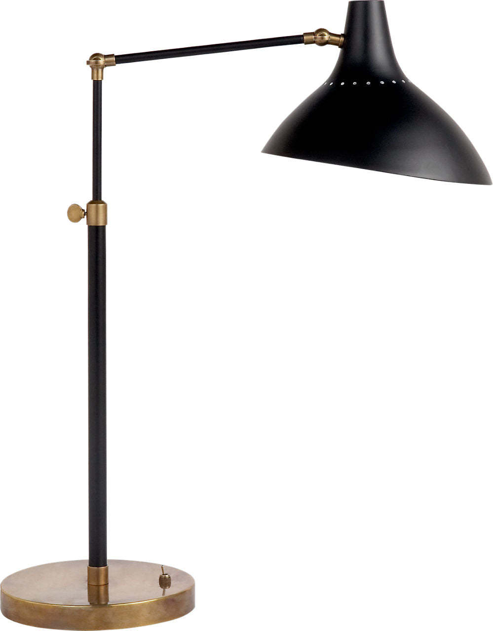Charlton Table Lamp | Black and Hand-Rubbed Antique Brass