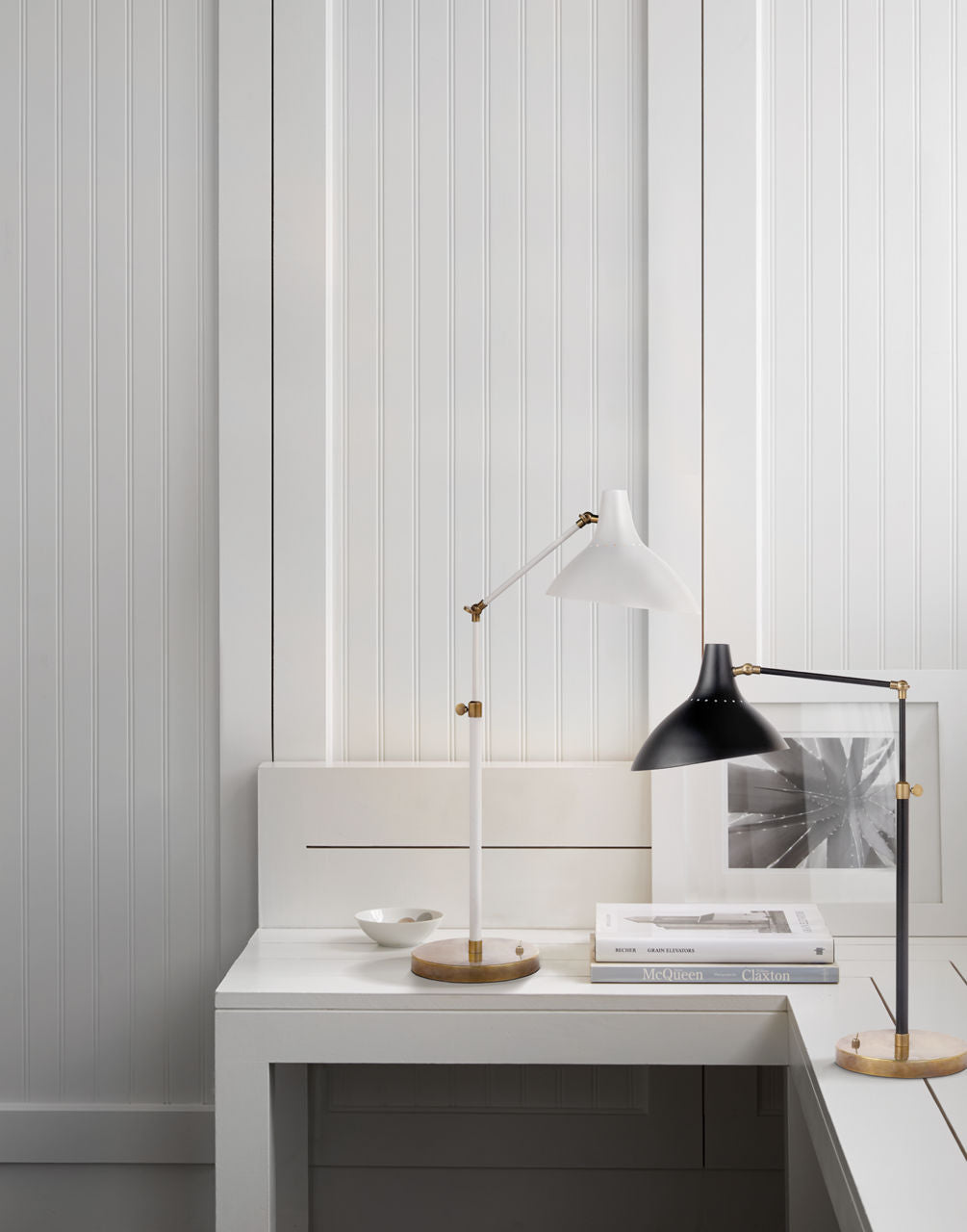 Charlton Table Lamp | Black and Hand-Rubbed Antique Brass