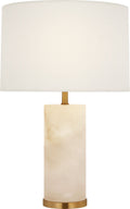 Lineham 16" Cordless Accent Lamp | Alabaster | Linen Shade