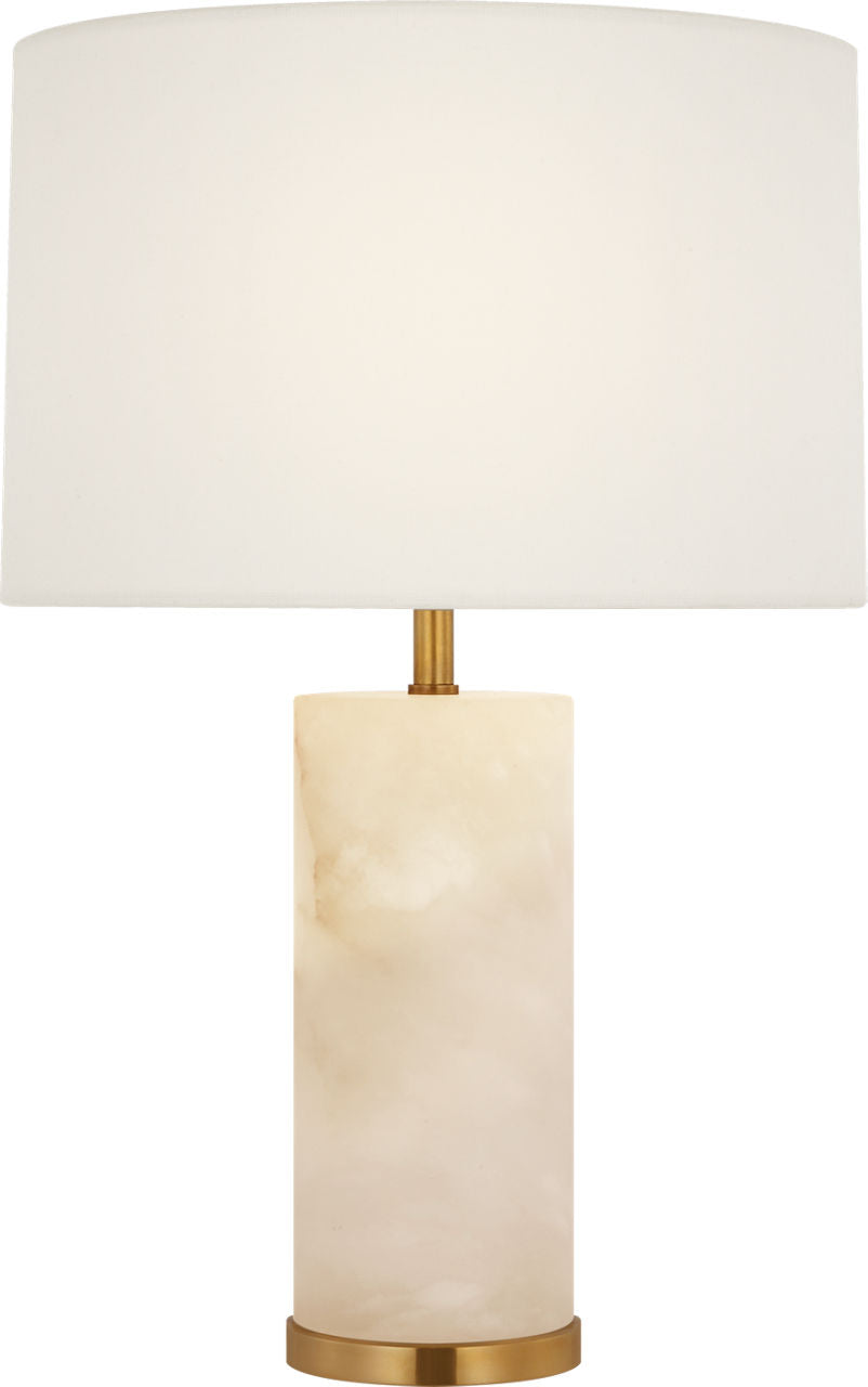 Lineham 16" Cordless Accent Lamp | Alabaster | Linen Shade