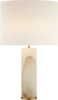 Lineham Cordless Table Lamp | Alabaster | Linen Shade
