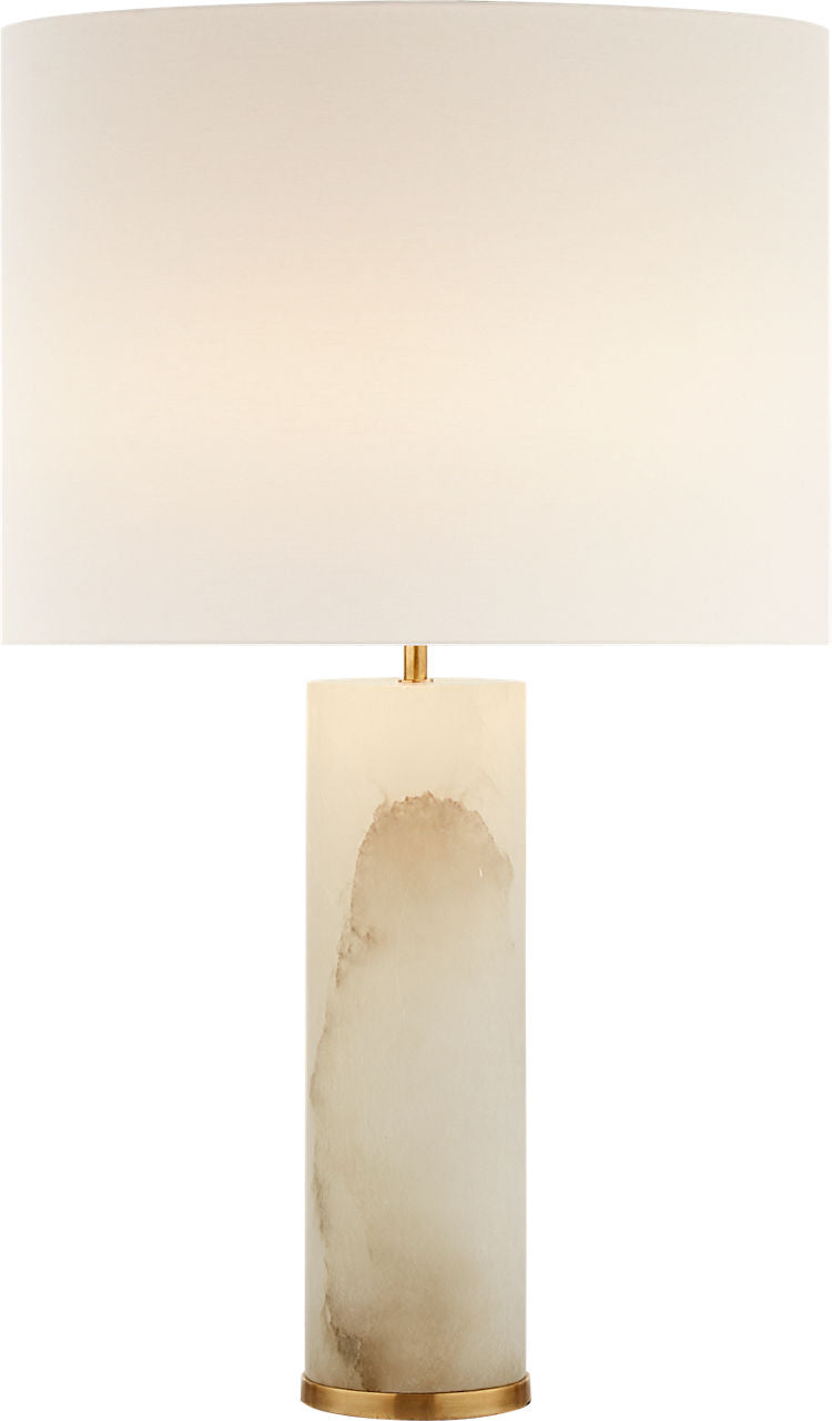Lineham Cordless Table Lamp | Alabaster | Linen Shade