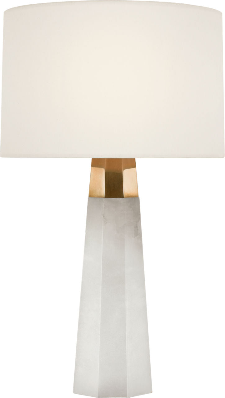 Olsen 15" Cordless Accent Lamp | Alabaster | Linen Shade