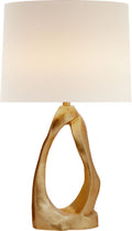 Cannes Table Lamp | Gild | Linen Shade