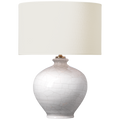 Gaios 13" Cordless Accent Lamp | Crackled Ivory | Linen Shade