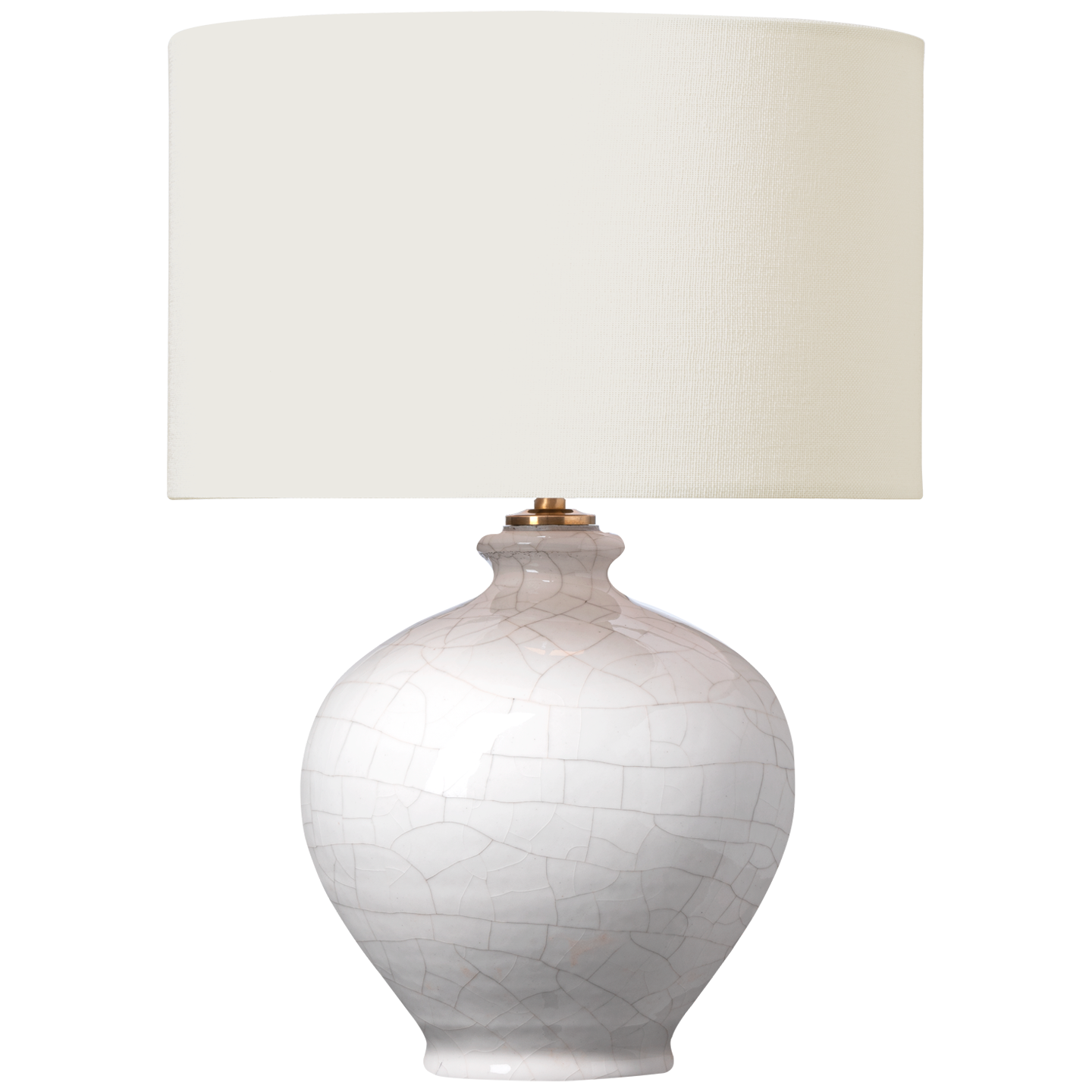 Gaios 13" Cordless Accent Lamp | Crackled Ivory | Linen Shade