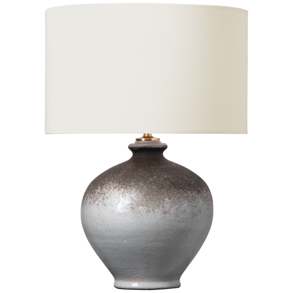 Gaios 13" Cordless Accent Lamp | Galaxy Grey | Linen Shade