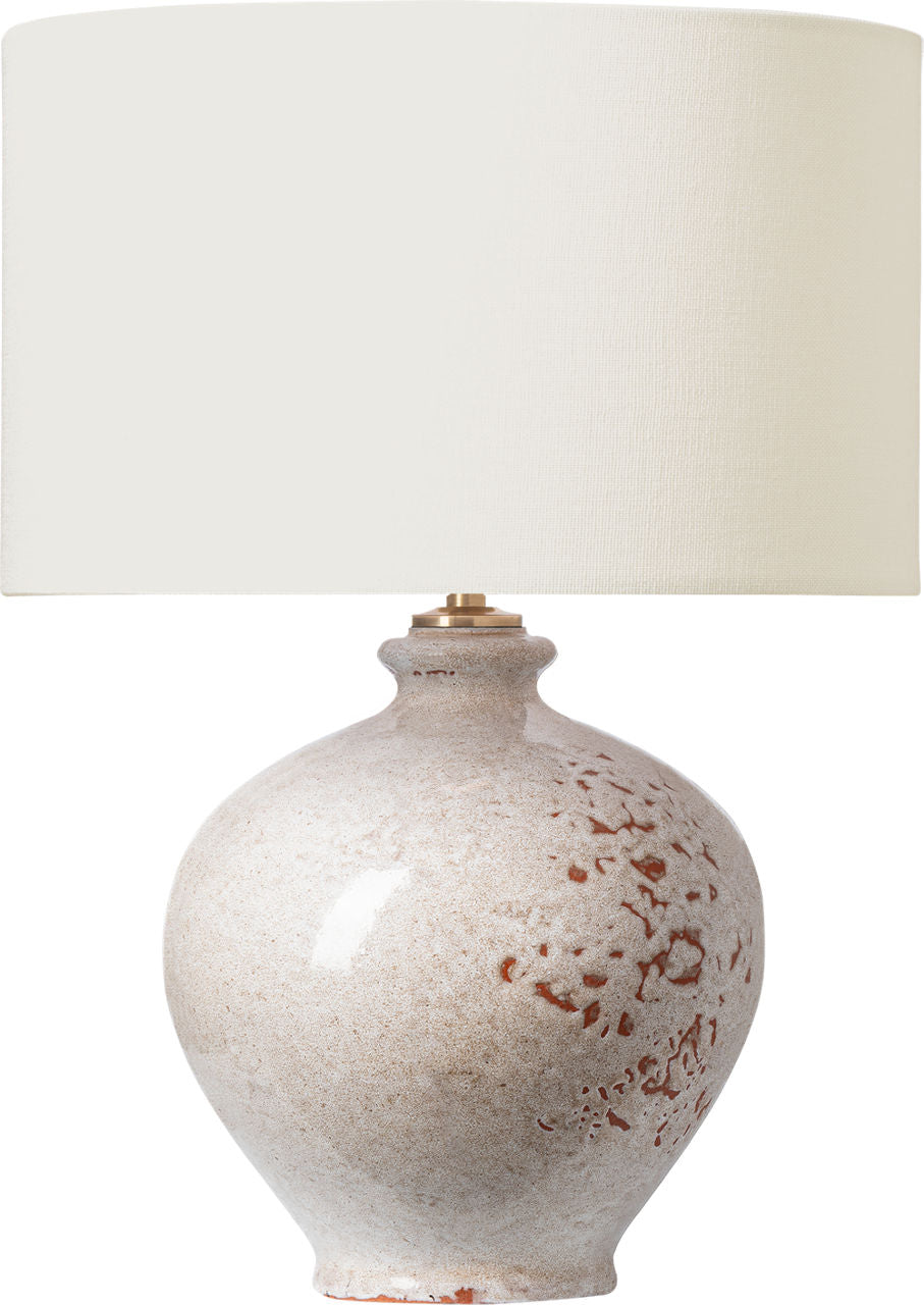 Gaios 13" Cordless Accent Lamp | Pharaoh White | Linen Shade