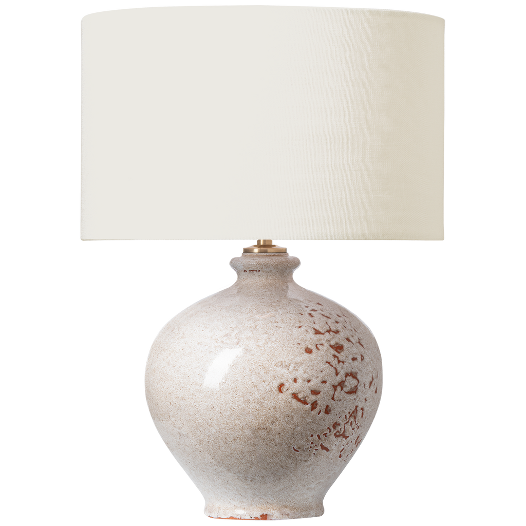 Gaios 13" Cordless Accent Lamp | Pharaoh White | Linen Shade