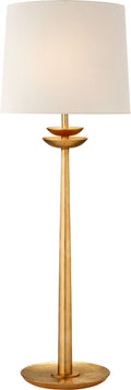 Beaumont Medium Buffet Lamp | Gild | Linen Shade